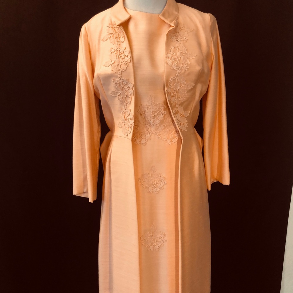 Vintage 2 pc Sylvia Ann Dress with Overcoat
